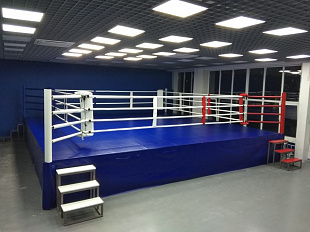 Ринг боксерский Олимпийского стандарта, размер 7,8м*7,8м, р.з. 6,1м*6,1м , на помосте 1м
